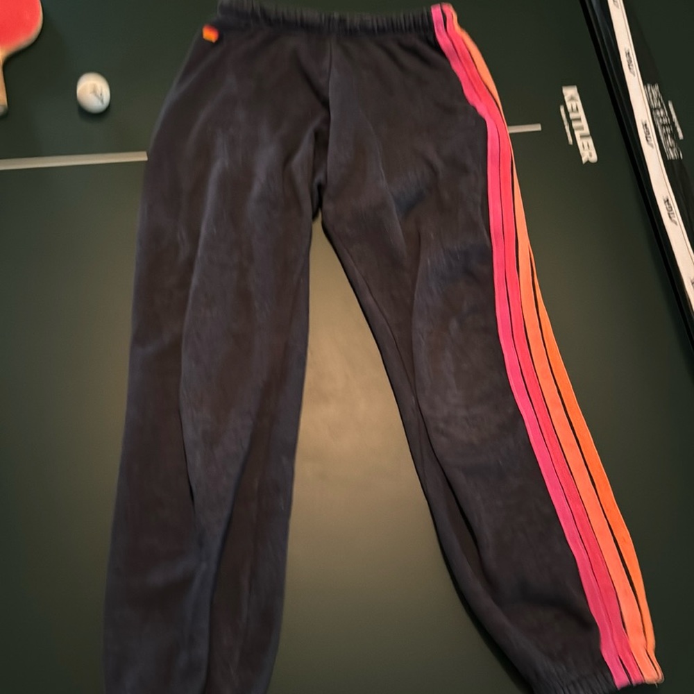 aviator nation 5 stripe sweatpants